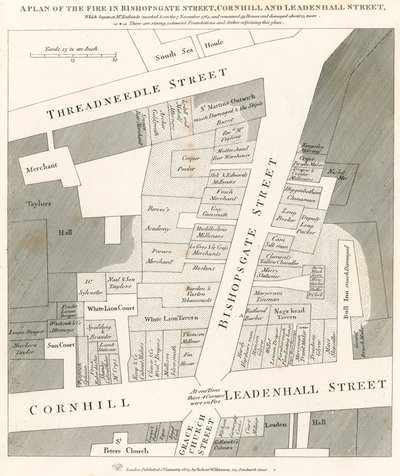 计划于1765年11月7日开始在伦敦的Bishopsgate街，Cornhill和Leadenhall街开火 作者 英语学校