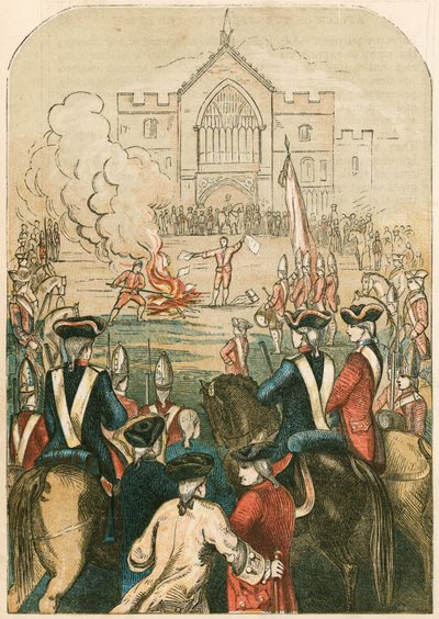 1751年，共同的刽子手烧毁了被称为“宪法查询”的政治论文 作者 英语学校