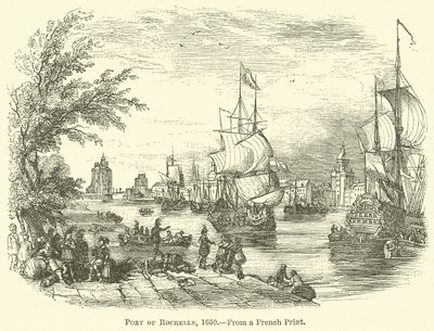 罗谢尔港，1650年 作者 英语学校