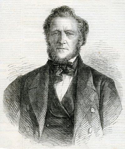 Brigham Young的肖像，1861年 作者 英语学校