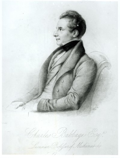 Charles Babbage（1792-1871）1832年的肖像 作者 英语学校