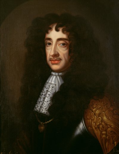查尔斯二世的肖像（1630-85） 作者 英语学校
