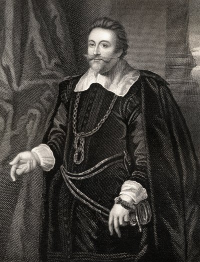 Francis Cottington的肖像，来自Lodges British Portraits，1823 作者 英语学校