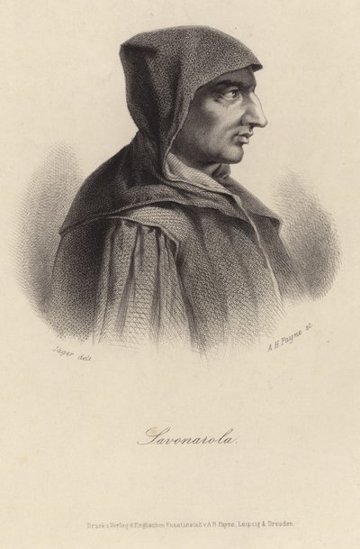 Girolamo Savonarola的肖像 作者 英语学校