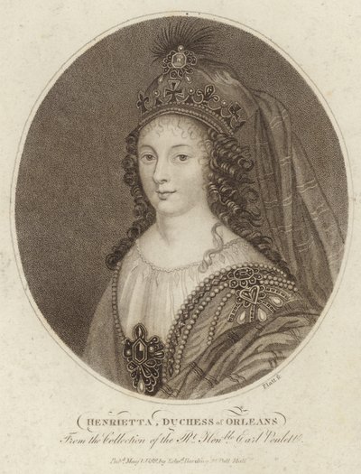 Henrietta，奥尔良公爵夫人的肖像 作者 英语学校
