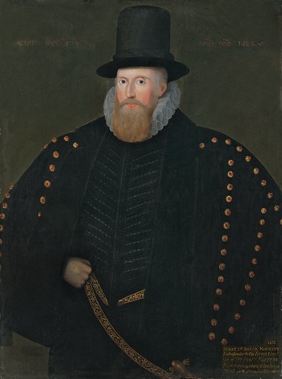 雷科特（Rycote）的诺里斯第一男爵亨利（Henry）的肖像，1585年 作者 英语学校