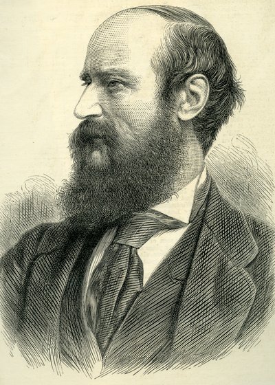 John Bagnold Burgess的肖像，1877年 作者 英语学校