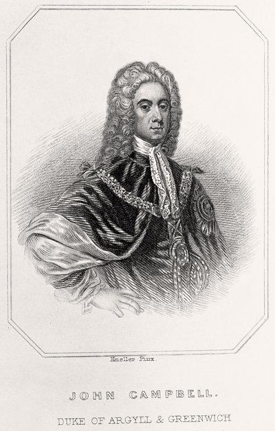 约翰·坎贝尔（John Campbell），阿盖尔和格林威治公爵的肖像，1835年 作者 英语学校