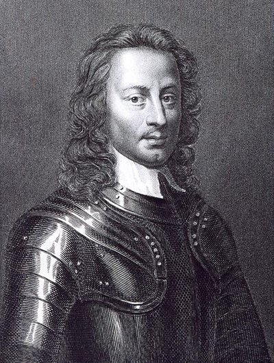 约翰-汉普顿（1594-1643）的肖像（雕刻）。 作者 英语学校