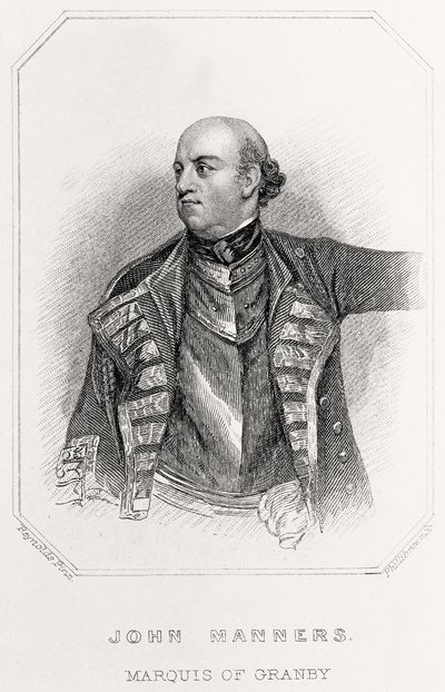 约翰·曼纳斯的肖像，格兰比侯爵，1835年 作者 英语学校