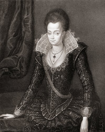 1823年Lodges British Portraits女士阿拉贝拉·斯图亚特女士（1575-1615）的肖像 作者 英语学校