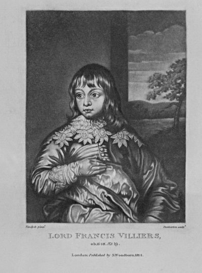 弗朗西斯维利耶斯勋爵的肖像。来自1815年Richard Earlom和Charles Turner的“英国历史中的杰出人物” 作者 英语学校