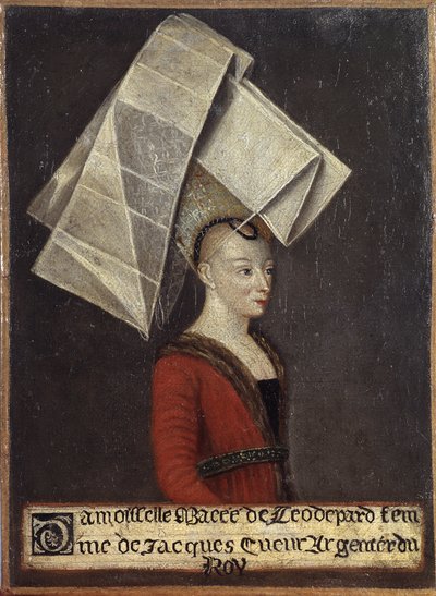 法国商人雅克·库尔（Jacques Coeur）的妻子马西·德·莱德帕斯（MacéedeLéodepart）的肖像 作者 英语学校