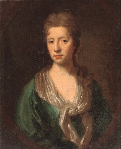 威廉·克莱顿爵士的妻子玛莎的肖像，约1756年 作者 英语学校