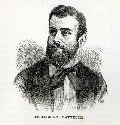 Pellegrino Matteucci的肖像，来自1888年的“休闲时光” 作者 英语学校