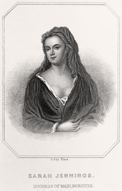 萨拉·詹宁斯的肖像，马尔堡公爵夫人，1835年 作者 英语学校