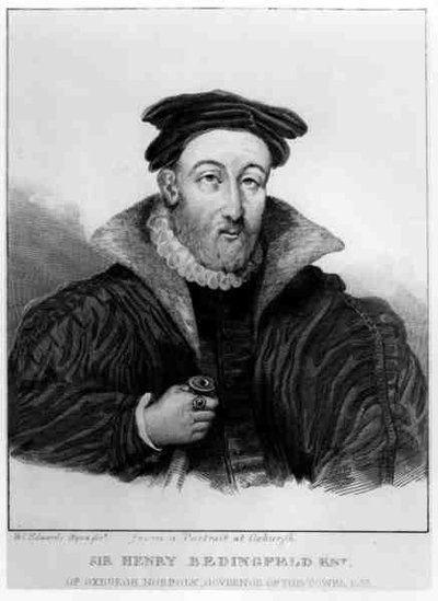 亨利·贝丁菲尔德爵士（1511-83）的肖像由William Camden Edwards（1777-1855）刻 作者 英语学校