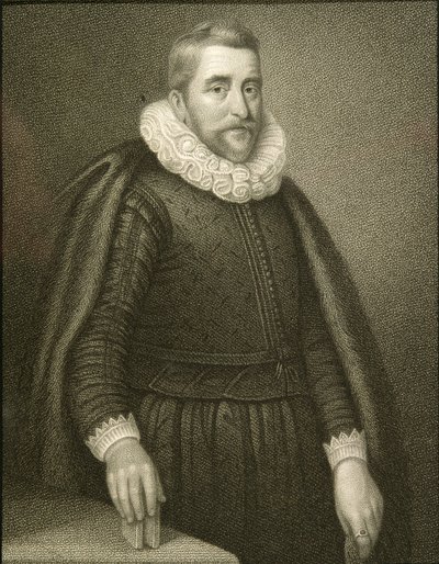 亨利沃顿爵士（1568-1639）的肖像来自&39;洛奇的英国肖像&39;，1823年 作者 英语学校