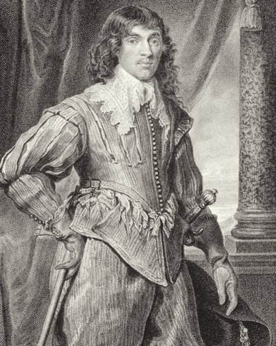 汉密尔顿公爵威廉·汉密尔顿（1616-51）的肖像，1843年“洛奇的英国肖像” 作者 英语学校