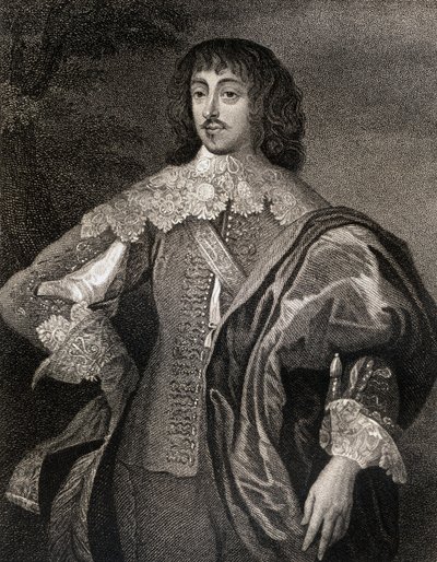 William Villiers的肖像（1613-43）Viscount Grandison，来自Lodges British Portraits，1823 作者 英语学校