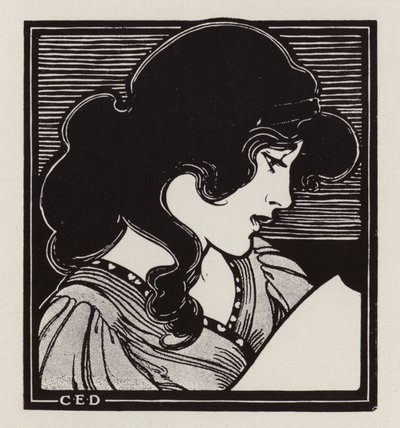 妇女肖像（石版画） 作者 英语学校