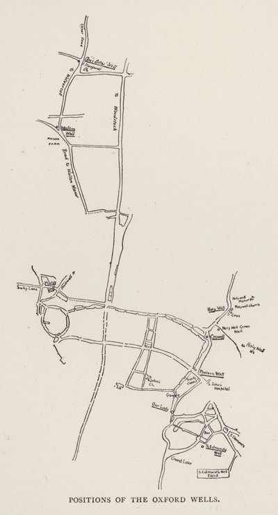 Positions of the Oxford Wells (engraving) 作者 英语学校