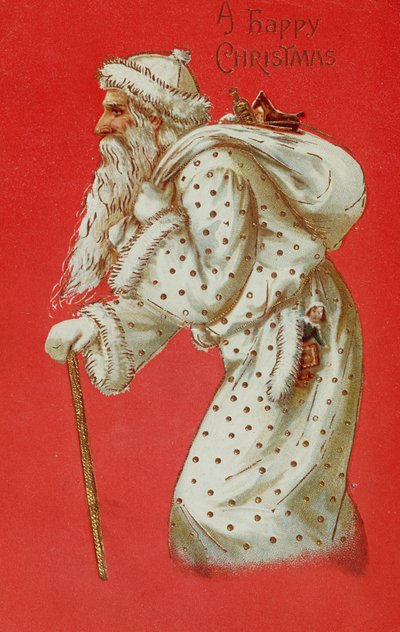 描绘父亲圣诞节的明信片，c.1900 作者 英语学校