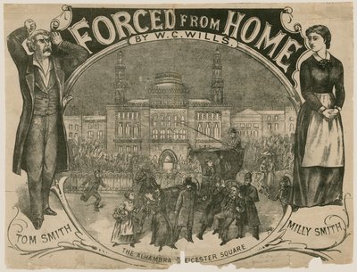由WC Wills，Alhambra，莱斯特广场，伦敦强制回家的海报 作者 英语学校