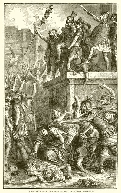 Praetorian士兵宣布罗马皇帝 作者 英语学校
