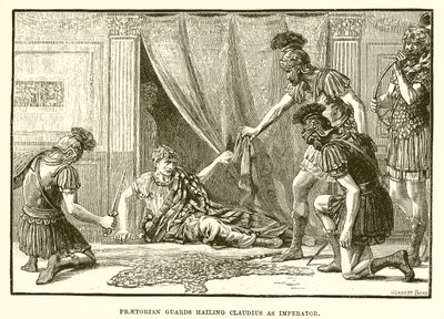 Praetorian卫兵称Claudius为imperator 作者 英语学校