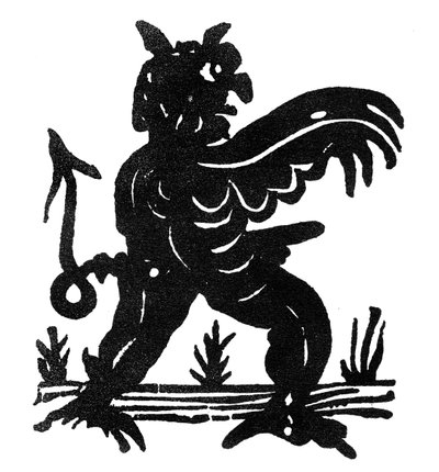 Priapic恶魔。从17世纪早期的宽边民谣的插图所有猥亵肝脏的警告 作者 英语学校