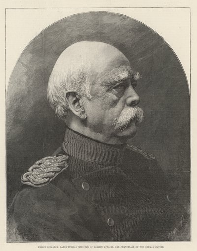 俾斯麦王子，已故普鲁士外交部长，德意志帝国总理（版画） 作者 英语学校