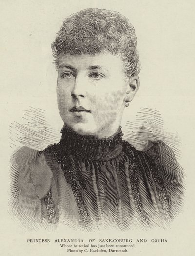 Princess Alexandra of Saxe-Coburg and Gotha (engraving) 作者 英语学校