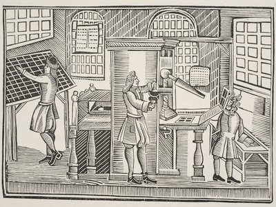 印刷局，c.1710 作者 英语学校