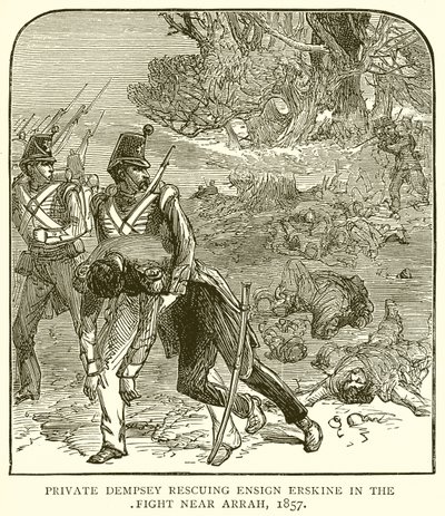 私人登普西在1857年阿拉附近的战斗中营救了少尉厄斯金 作者 英语学校
