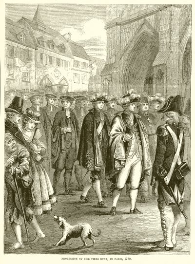 1789年在巴黎举行的Tiers Etat游行 作者 英语学校