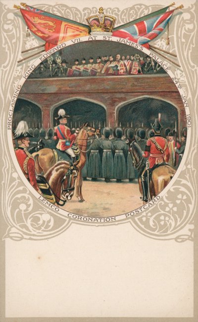 1901年1月24日在圣詹姆斯宫宣布爱德华七世国王 作者 英语学校