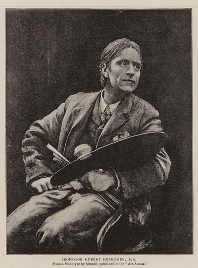 Hubert Herkomer 教授，RA（石版画） 作者 英语学校