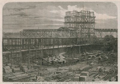 国际展览大楼的进展;教堂中殿，东部横断面和圆顶的工程 作者 英语学校