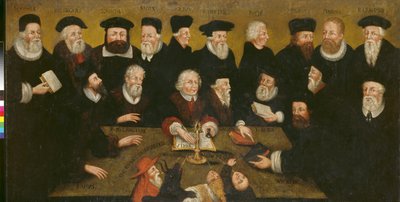 新教改革者，约 1654 年（画板油画） 作者 英语学校