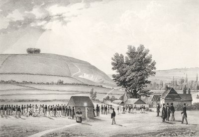 公立学校男生（Charterhouse）踢足球（bw litho） 作者 英语学校