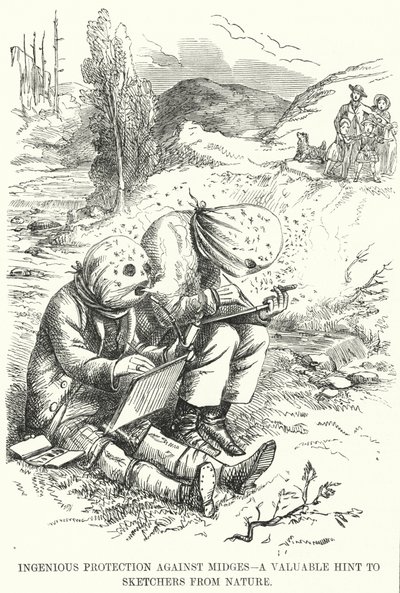庞奇漫画。防治蠓虫的巧妙措施--来自大自然对素描者的宝贵提示（雕刻）。 作者 英语学校