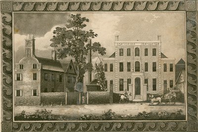 伦敦普特尼学院;由W Harding于1805年制作并由Rev William Carmalt签名的版画 作者 英语学校