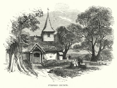 Pyrford教堂（雕刻）。 作者 英语学校