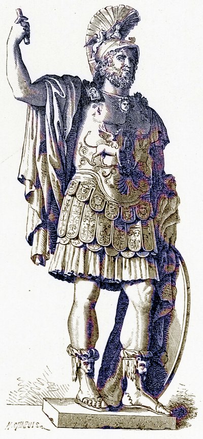 Pyrrhus，Victor Duruy撰写的“罗马历史”，1884年出版（数字增强图像） 作者 英语学校