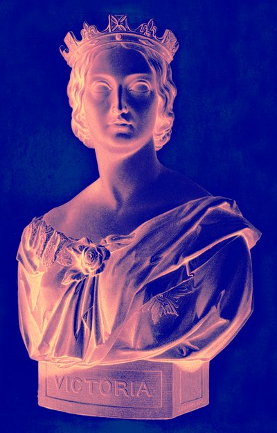 维多利亚女王，来自英国皇后区或皇家美丽的插图，出版于1875年（数字增强图像） 作者 英语学校