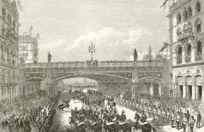 维多利亚女王开放霍尔本高架桥，1869年 作者 英语学校