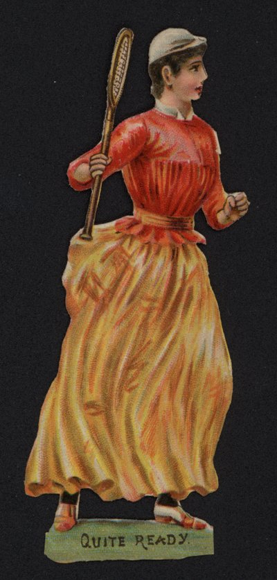 相当准备，网球（chromolitho）。 作者 英语学校