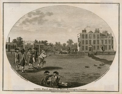 1788年的Quoits，与Horns，Kennington Common对战 作者 英语学校