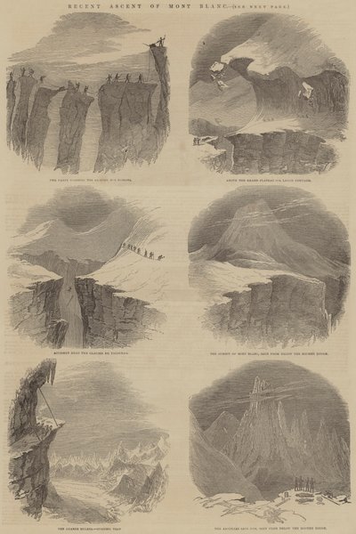 勃朗峰最近的攀登（雕刻） 作者 英语学校